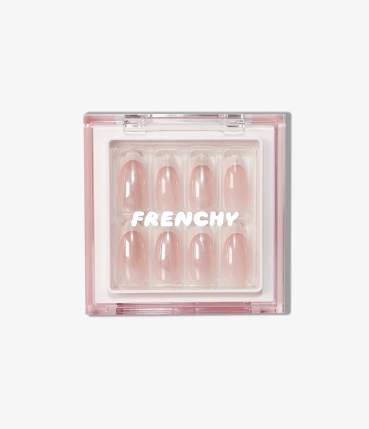 Glass Chrome Frenchy Press-on nail kit met Lijm